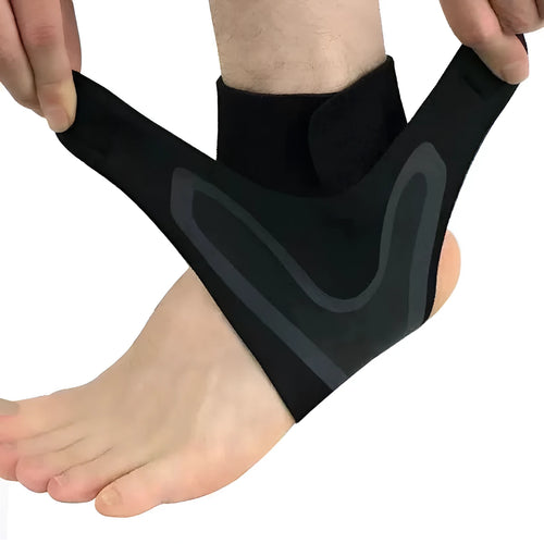 Ankle support brace for left or right foot, shown in sizes for shoe sizes 37 to 46.