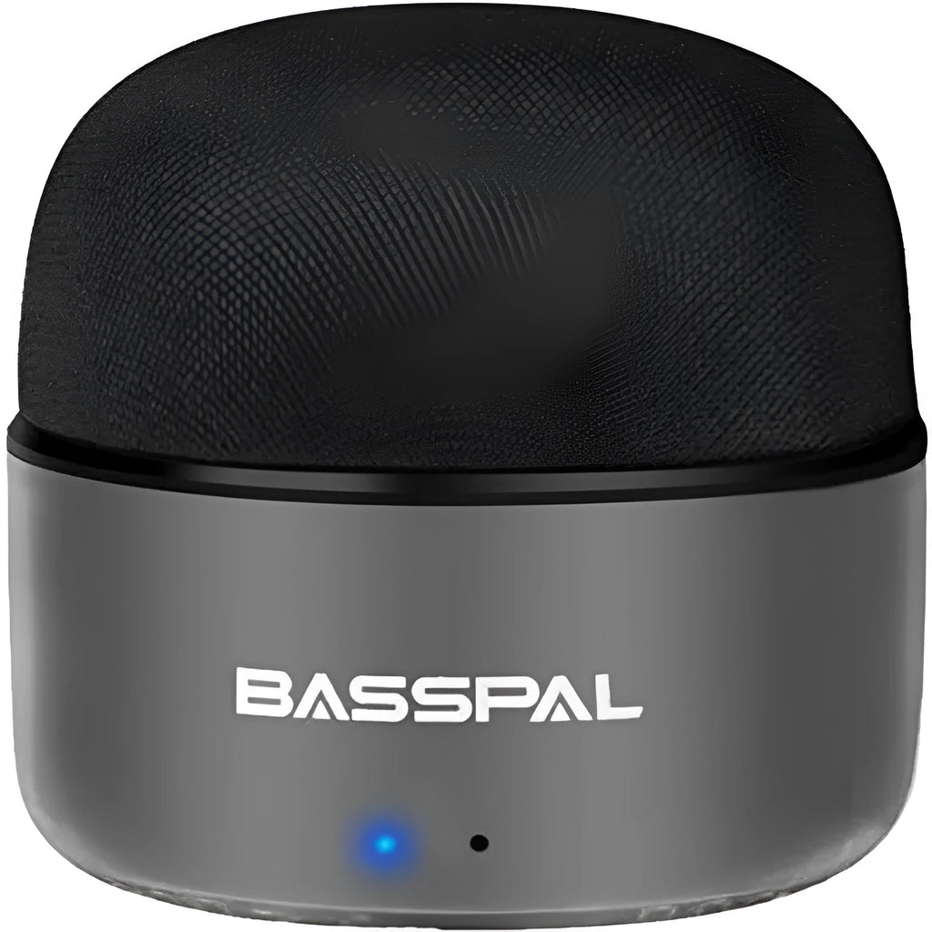 Black portable mini pocket Bluetooth speaker with waterproof design and button controls