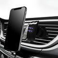 Glossy black car air vent phone holder with adjustable clamping mechanism