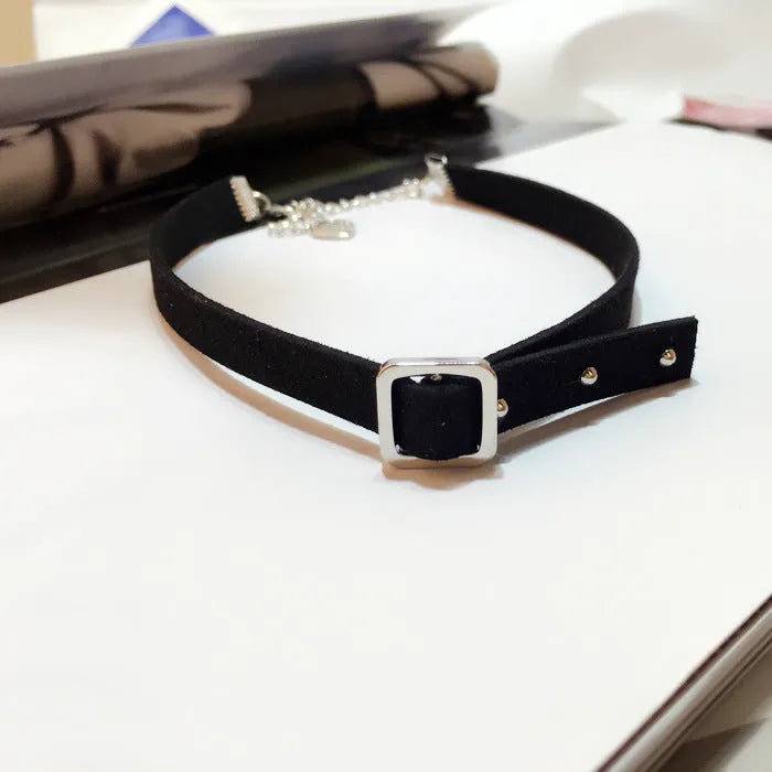 Studded geometric choker necklace electroplated alloy in gold colour on display