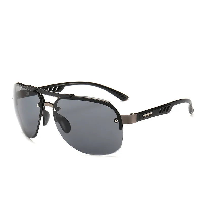 Cycling fishing sunglasses with PC frame and lenses, UV protection, in four colours including Double brown and Gray.
