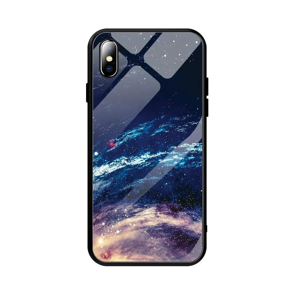 Slim black silicone phone case shown next to a navy blue version for Samsung and iPhone models.