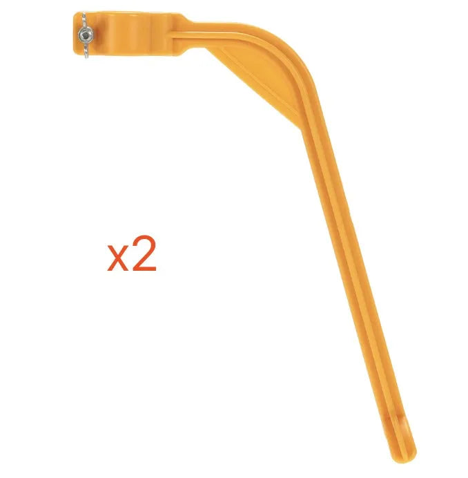 Yellow golf swing training aid, plastic, 25 x 8 x 5cm, for wrist hinge and face alignment.