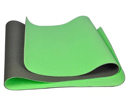 TPE yoga mat in pink non-slip 6mm thick 183x61cm for exercise