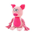 Plush and cotton rope interactive tug of war dog toy in hippo design