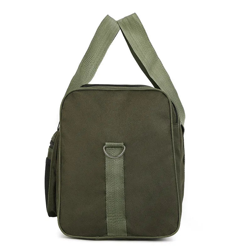 Folding travel bag 56x24x29cm in black with main compartment and front zipper pocket