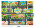 Children's cloth play mat with parking view map design for crawling and hand-eye coordination