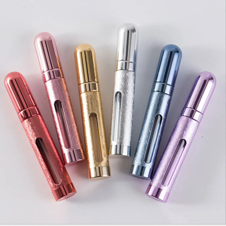 12ml aluminium portable perfume bottle with glass liner in choice of eight colours