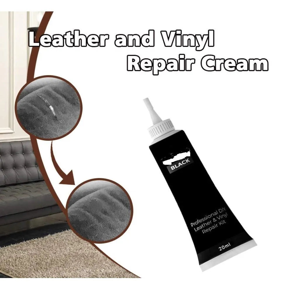 Leather repair paste tube 15.2 x 4.1cm for furniture, car seats, and leather accessories