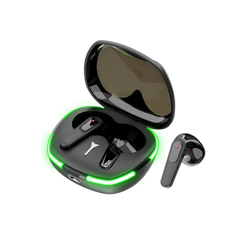 Black matte finish Pro60 Bluetooth wireless headset with half-in-ear design and charging case.