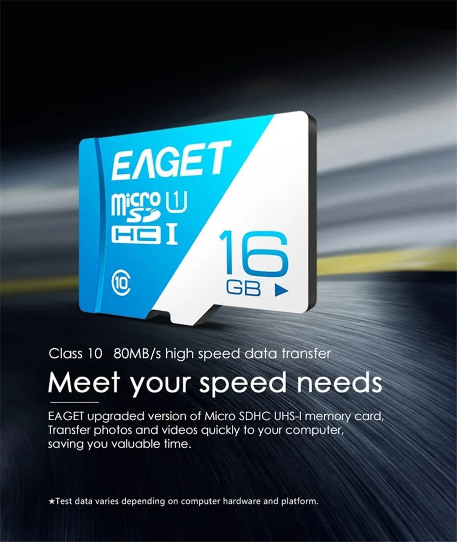 EAGET T1 Micro SD Card 64GB TF card Class 10 UHS-I flash memory