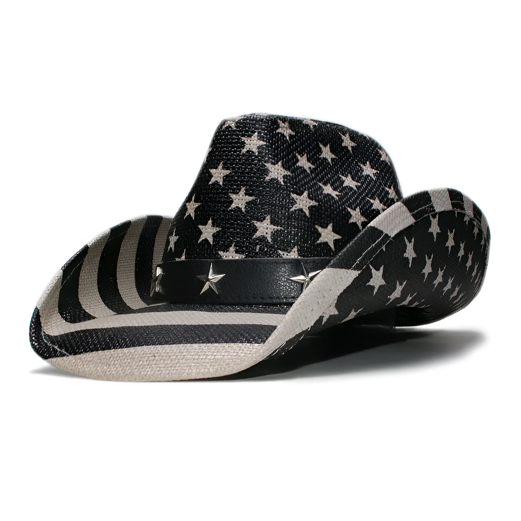 Natural grass cowboy sun hat with 58cm curling brim in khaki colour for travel and outdoor use
