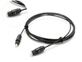 OD2.2 optical audio fibre cable with PVC jacket and standard TOSLINK connectors