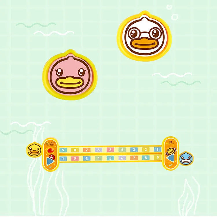 Yellow plastic cartoon digital decomposition ruler for children's maths learning, 24.5 cm long.