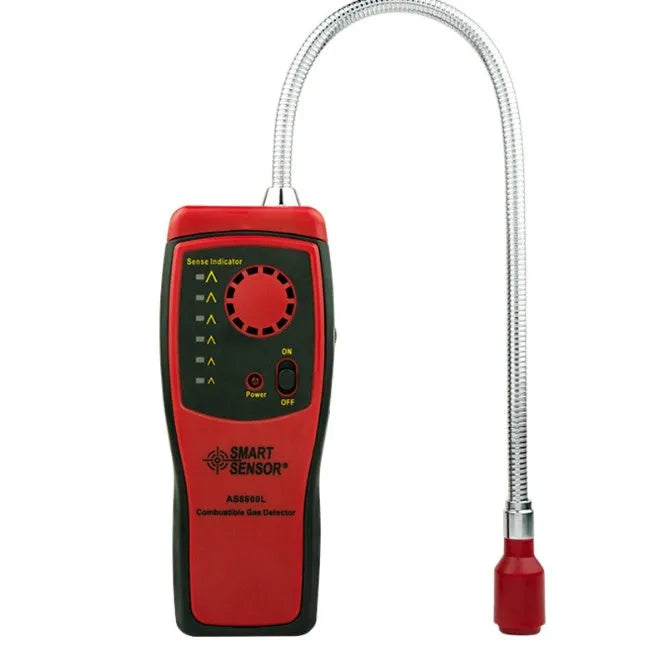 AS8800L portable flammable gas detector with LED lights and compact design for methane and natural gas detection
