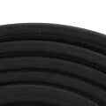 Black rubber sliding door seal strip for Toyota Hiace High Roof, shown coiled, 5 metres in length.
