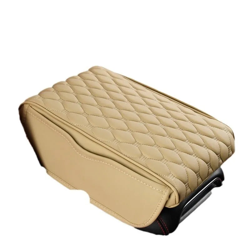 Leather car armrest storage box, 32 x 22 x 5cm, six-sided pattern, large and small sizes, multiple colours