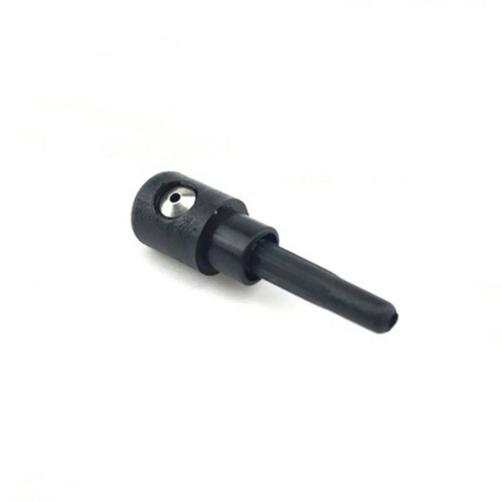 Black plastic rear wiper cover nozzle for Volkswagen car models.
