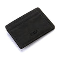 Men's Korean magic wallet matte PU leather 2-fold card holder with four slots