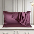 Single silk pillowcase in palace luxury style with reactive printed pattern, 48cm x 74cm size