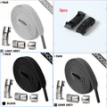 Press lock elastic shoelaces with 8mm widened flat design in multiple colour options