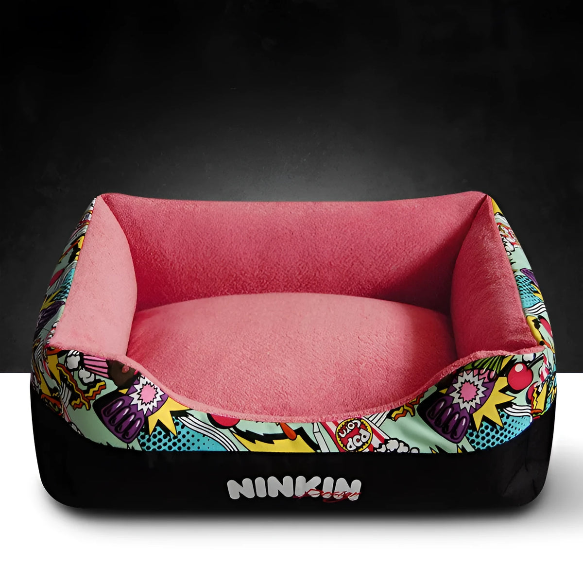 Cloth pet litter mat in S and M, colourful pet nest style, dark red, tender pink, royal blue, dark brown