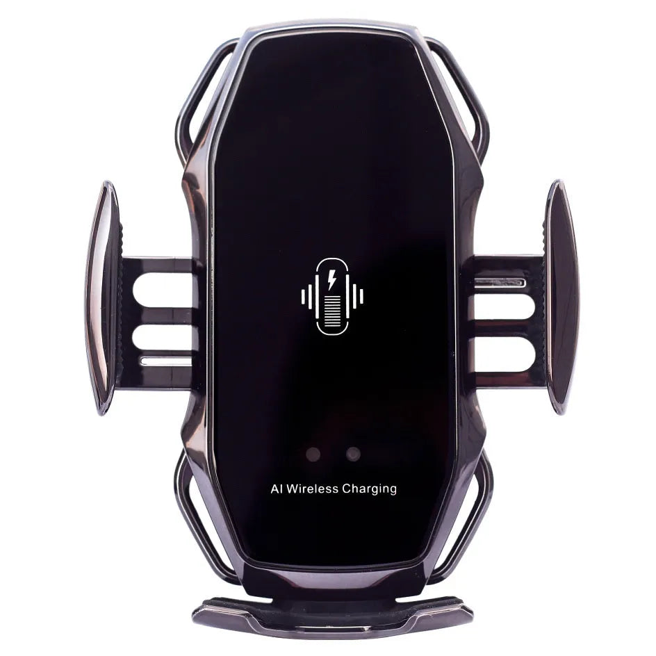 Navigation mobile phone car holder with USB charging port in metallic finishes