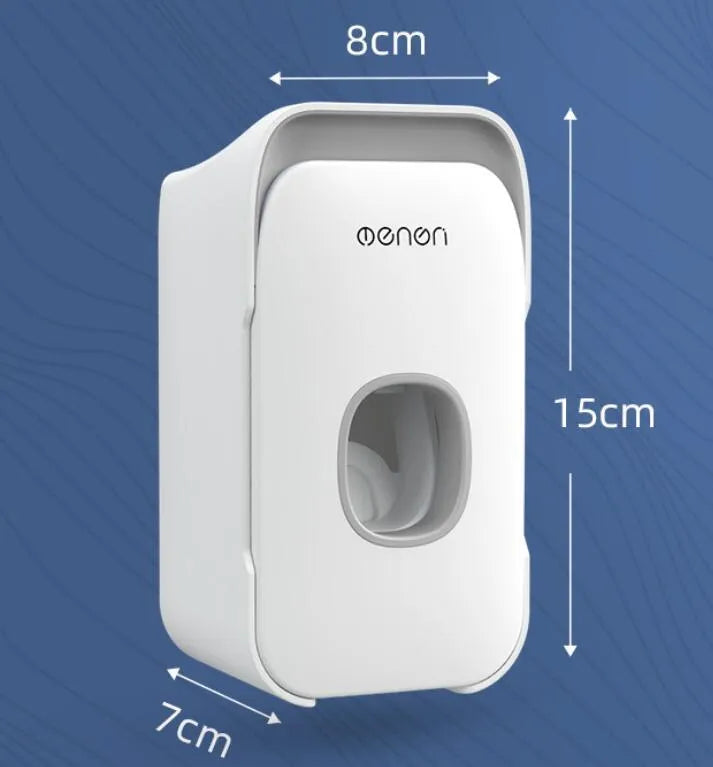 Automatic toothpaste dispenser with touch sensor on wall-mounted ABS plastic housing