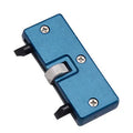Yellow plastic watch case opener tool and fixing base with four pillars for DIY repair.