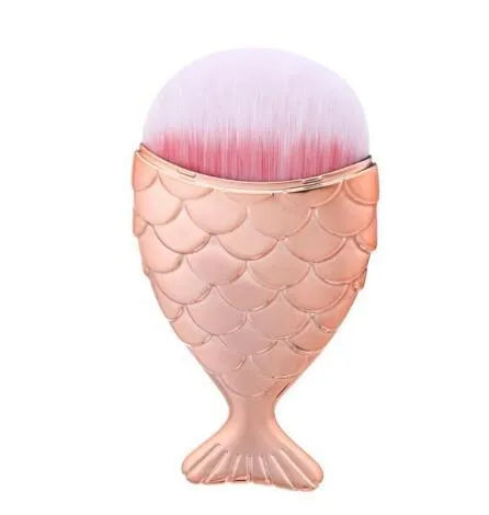 Diamond Fish makeup brush with wooden handle and rose gold synthetic bristles, approx. 20cm long, 40g.