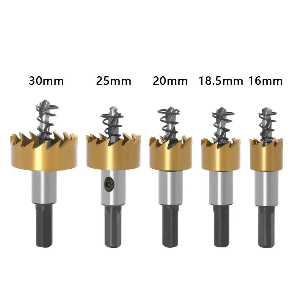 High speed steel hole opener in plastic box, packing size 38mm x 105mm x 145mm, for rubber plastic PVC and steel plates