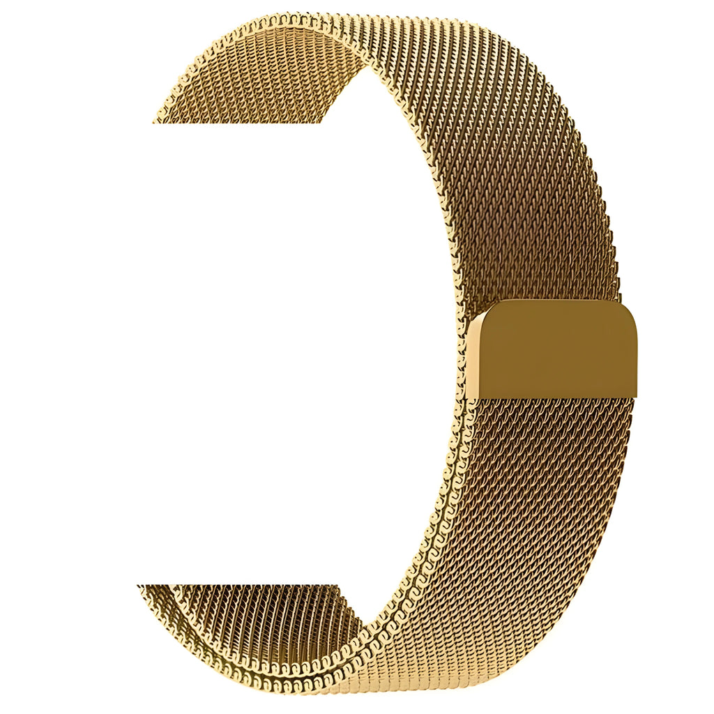 Stainless steel watch strap shown in silver finish, suitable for watches with 38mm to 44mm cases.