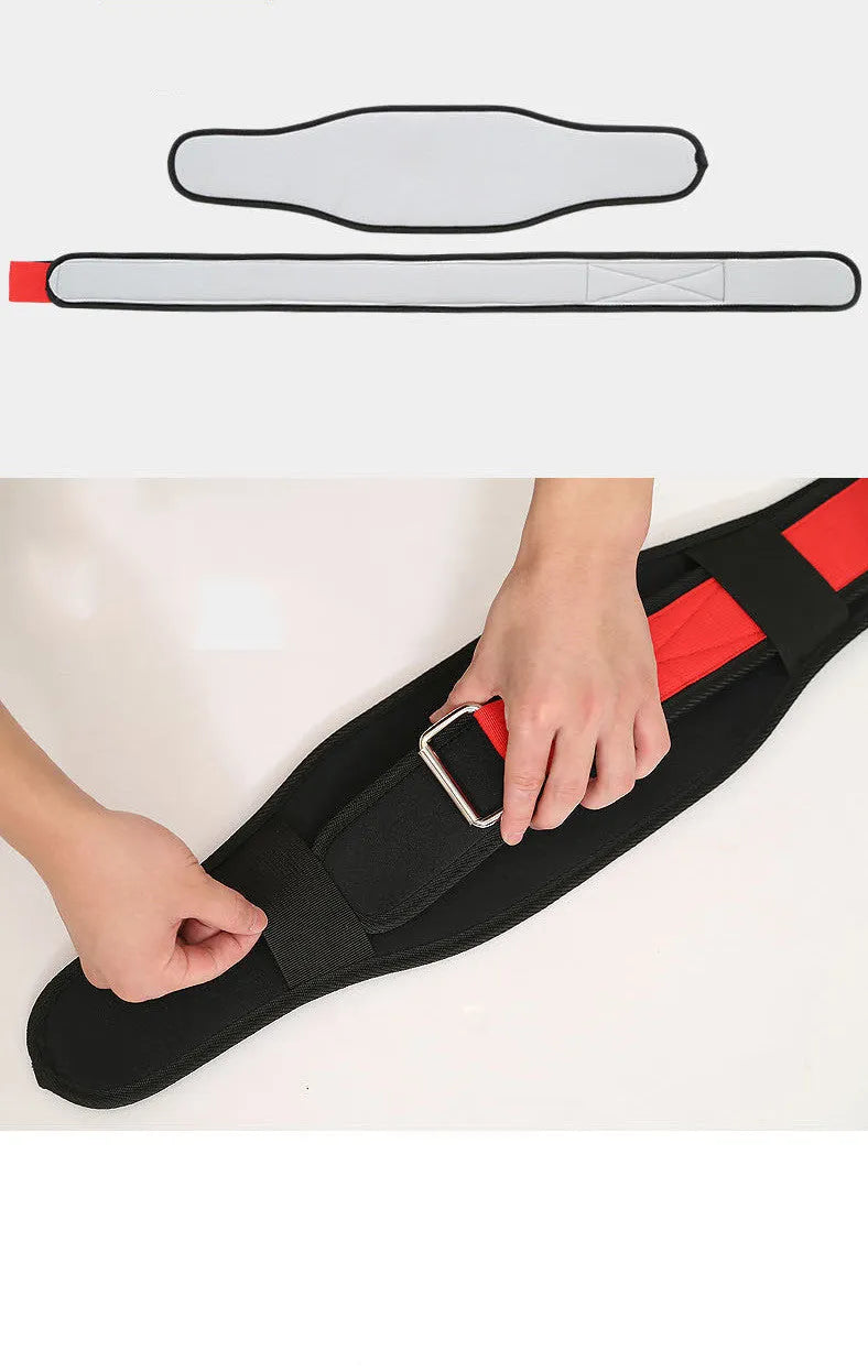 Nylon fitness weightlifting waistband for adults in black, red, or yellow