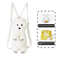 West Highland simulation plush dog wearing a JK plaid blue scarf in gift box packaging