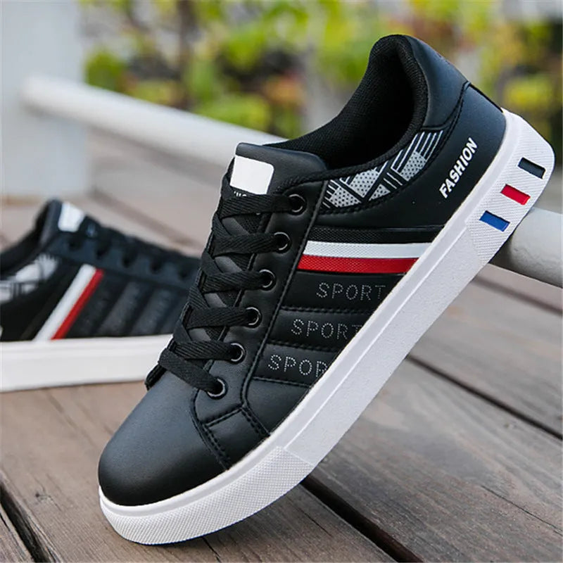 Unisex black, grey and white sports shoes showing size options from 39 to 44.