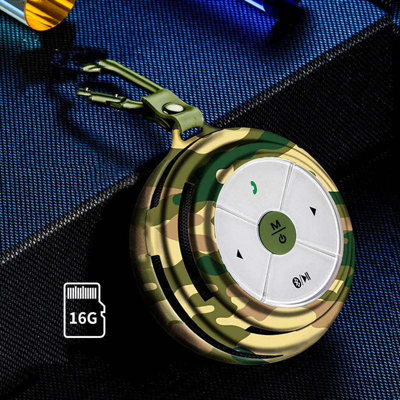 Portable Bluetooth speaker with metal shell, 85x78x46mm, USB and Micro SD card support