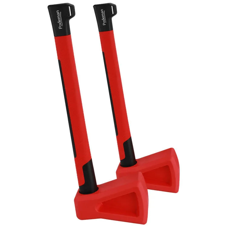 A red plastic fitness axe muscle trainer for functional training exercises.