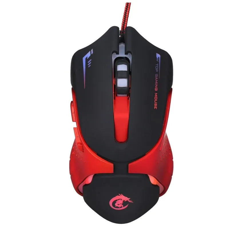 HXSJ A903 black wired optical gaming mouse with 6 buttons and adjustable DPI