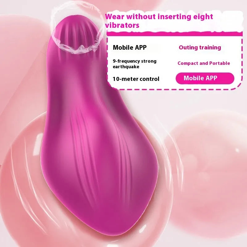 Rose Red wearable female massager with app control and USB charging port