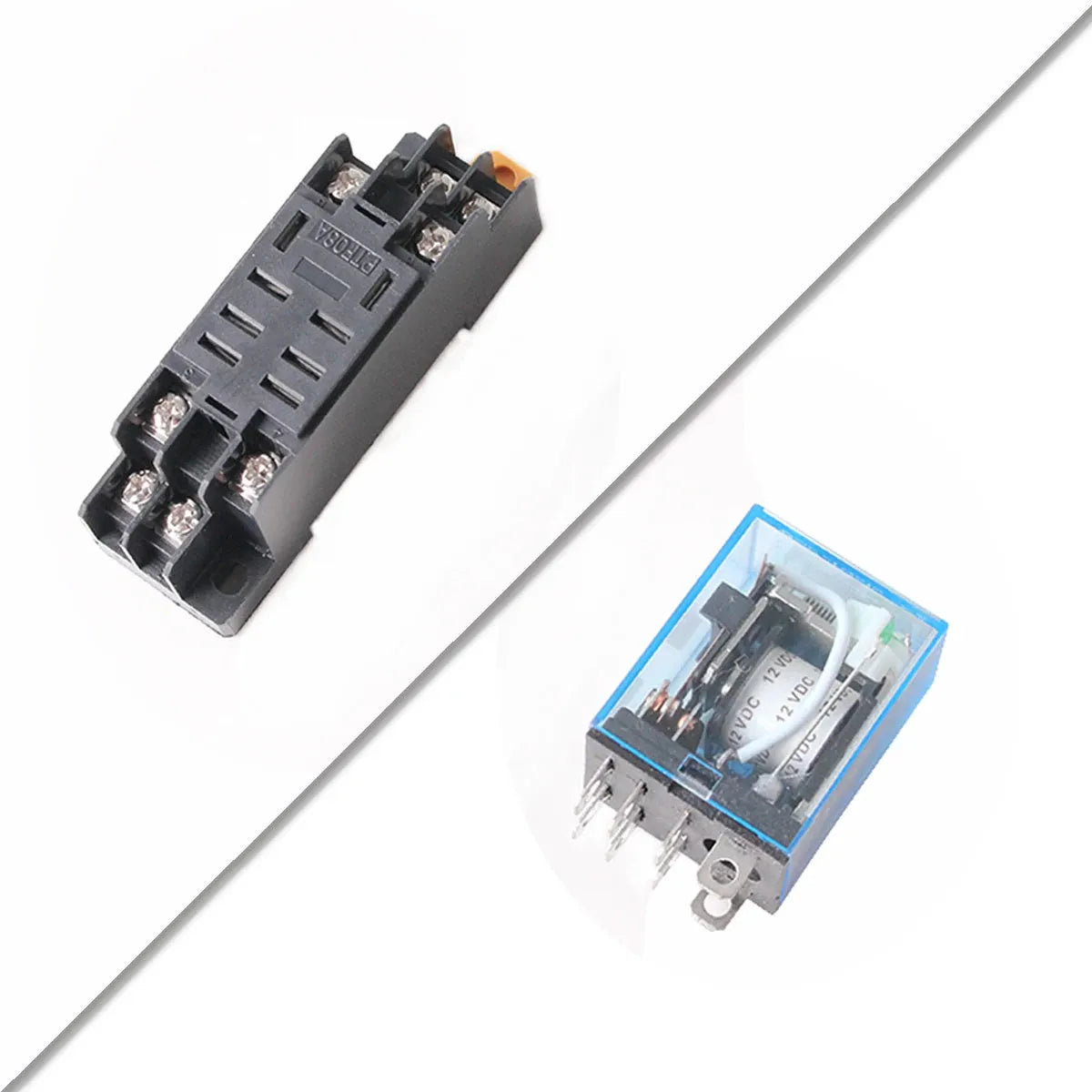 LY2NJ JQX-13F small intermediate relay with 8 pins and fiberglass base for AC220V DC24V DC12V