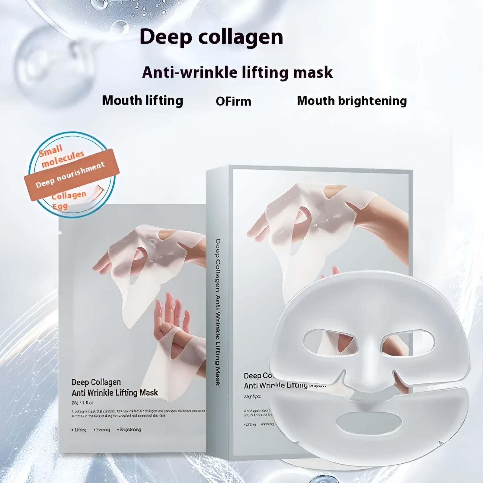 Collagen anti-wrinkle moisturising facial mask with 28ml serum for all skin types