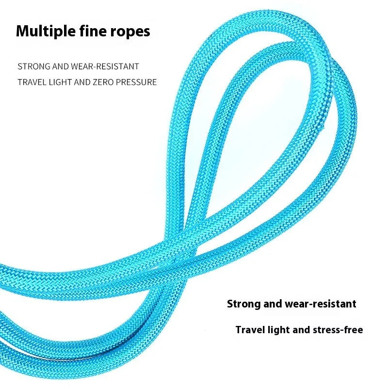 Non-slip hand holding rope pet lead in nylon, colour cherry red, with secure grip handle