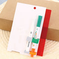 Green erasable highlighter pen and eraser set in card packaging