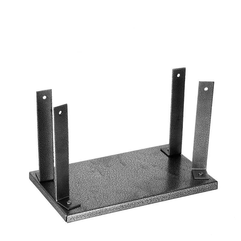 Black iron flip chip mounting bracket for a small electric planer, showing its 285mm length.