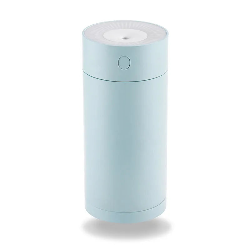USB folding bracket desktop humidifier in blue colour with 320ml water tank and adjustable bracket