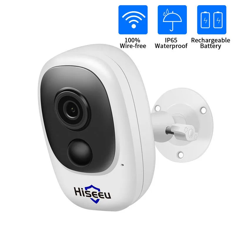 White dome-style indoor security camera with 1080P HD resolution and night vision capability