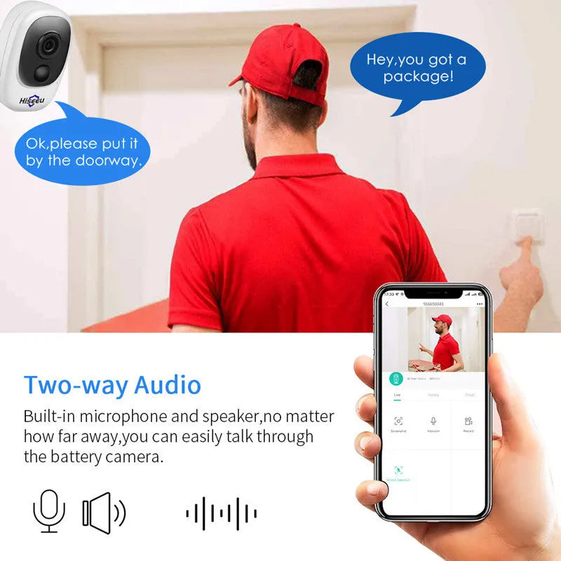 White dome-style indoor security camera with 1080P HD resolution and night vision capability