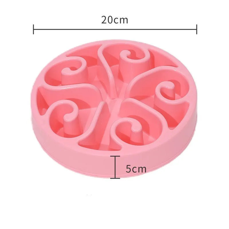 PP slow feeder dog bowl for puppies in blue, green, pink and other colours