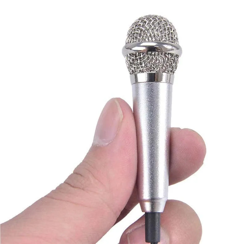 T3 Mini wired condenser microphone for Android phones in blue, gold, red, and silver colour options.