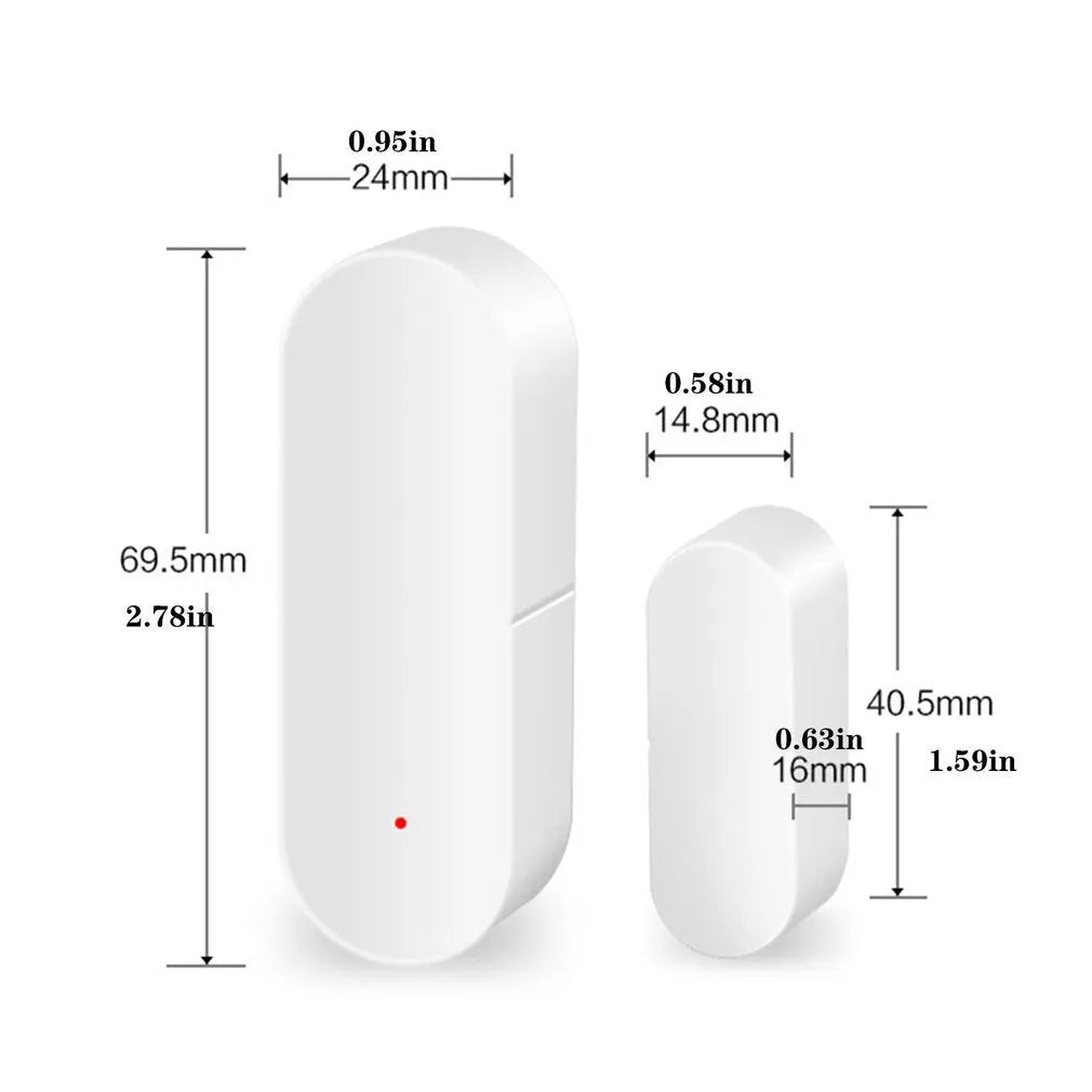 Smart door magnetic WiFi alarm reminder sensor 70x20x16mm with DC3V LR03 input and WiFi 802.11b/g/n